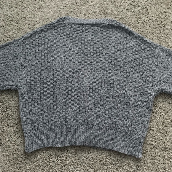 Gray Knit Button Up Cardigan - Picture 5 of 5